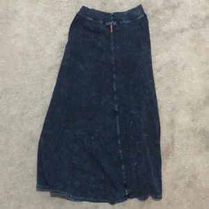 Washed denim hard tail maxi skirt (girls)